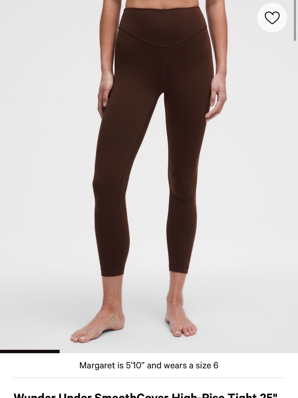 NWOT Lululemon Wunder Under Smoothcover High Rise Legging 25” in lava cake
